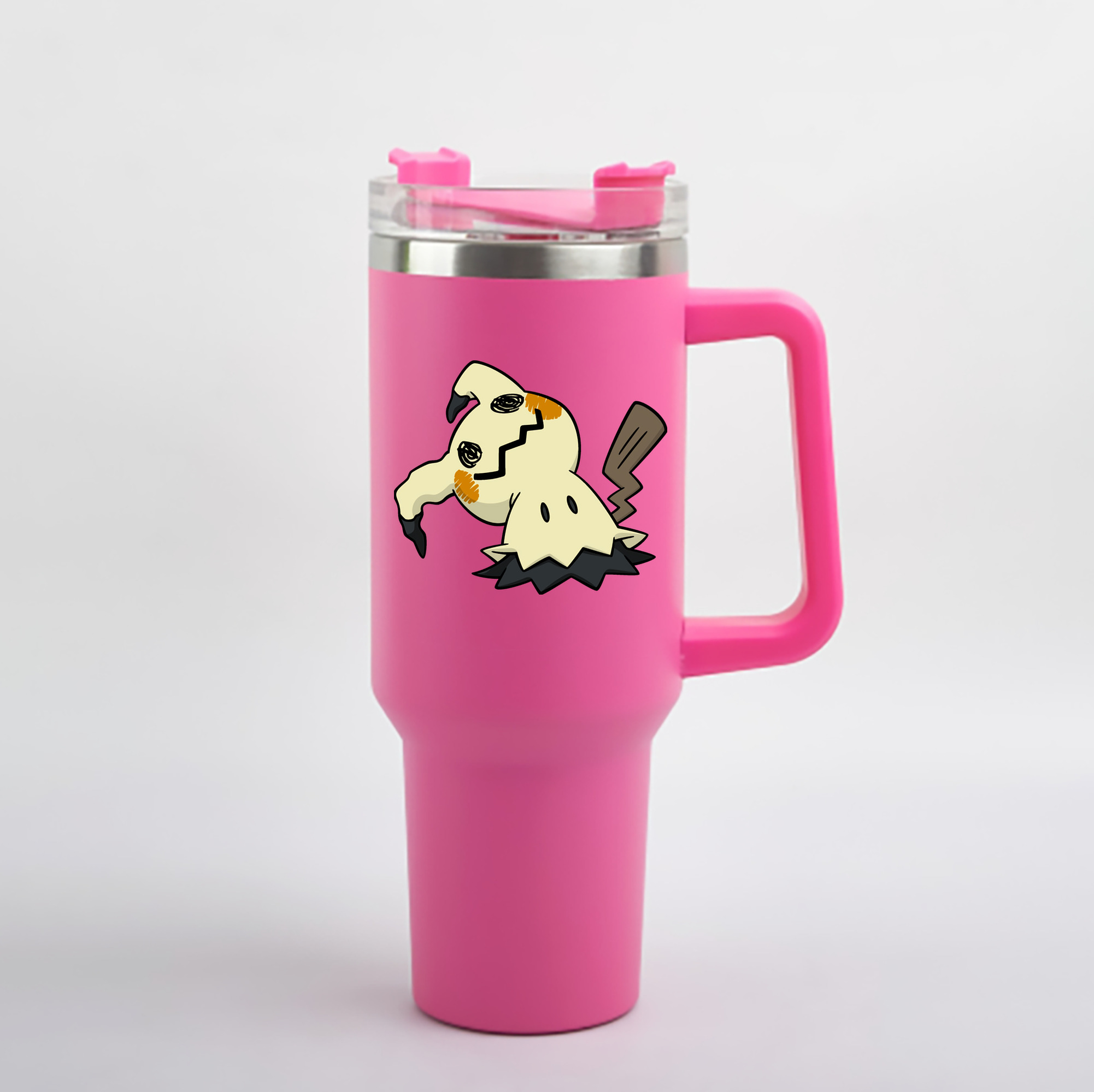 （画像用） ポケットモンスター Pokémon 1200mL車用タンブラー - クリスタルステッカー（プラスチックストロー付き）